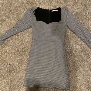 Abercrombie and Fitch gingham sweetheart neck mini dress. XS tall